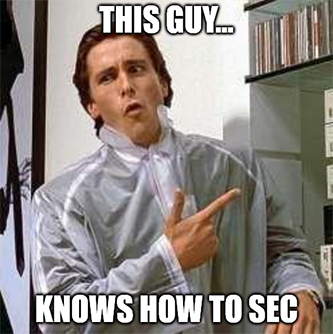 This guy knows how to SEC American Psycho meme