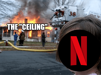 Netflix burns through Wall Street's ceiling meme
