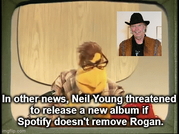 Muppets News Neil Young New Album Spotify Rogan GIF