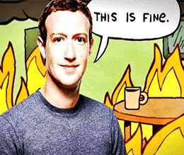 Meta crash Zuckerberg this is fine meme