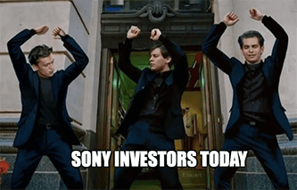 Sony Investors 3 Spider-Men Dancing Meme