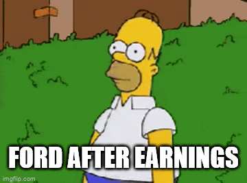 Ford after earnings Homer Simpson hedge gif