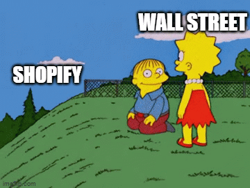 Shopify rolls downhill Simpsons guidance meme