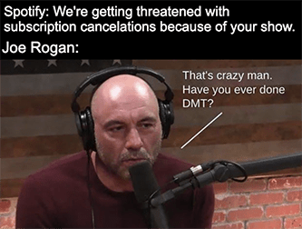 Spotify Rogan cancelled you ever do DMT?