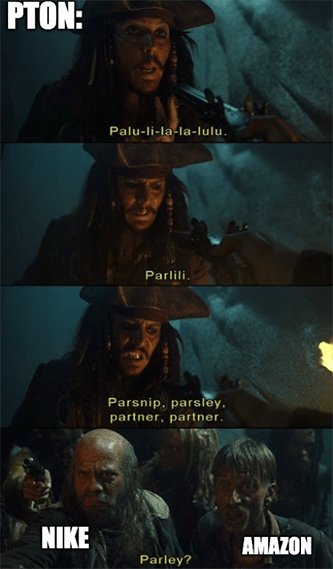 Peloton Parley Pirates of the Caribbean Meme