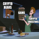Crypto bears watching crypto investors get gains Scooby Doo meme