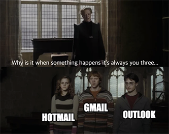 Something happens always you three hotmail gmail outlook meme
