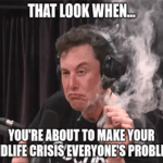 Elon Musk Twitter buyout midlife crisis meme
