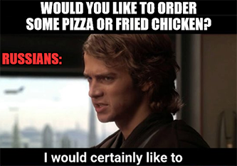 Pizza or Fried Chicken Yum Brands Russia Meme