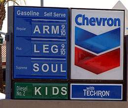 Chevron Price of Gas Meme