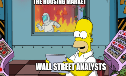 Housing Market Fire Homer Reading Wall Street Analysts Meme