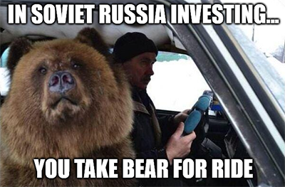 Soviet Russia you take bear for ride meme