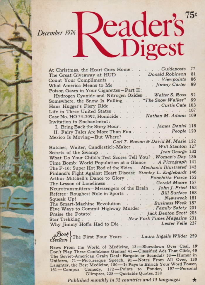 Reader's Digest December 1976