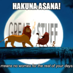 Hakuna Asana means no worries meme