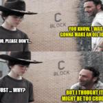 Oil dad joke Walking Dead meme
