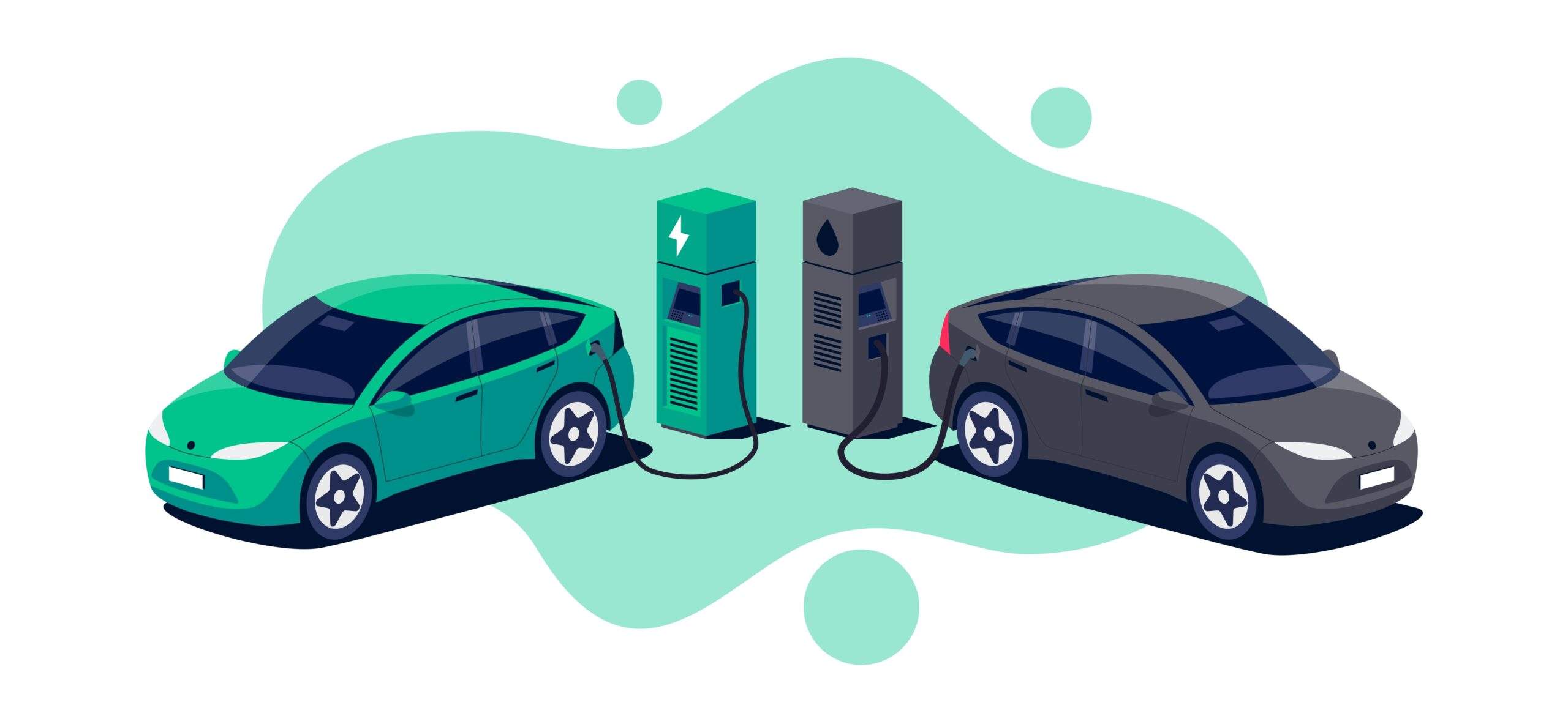 Electric Vehicle vs. Gas-powered car.
