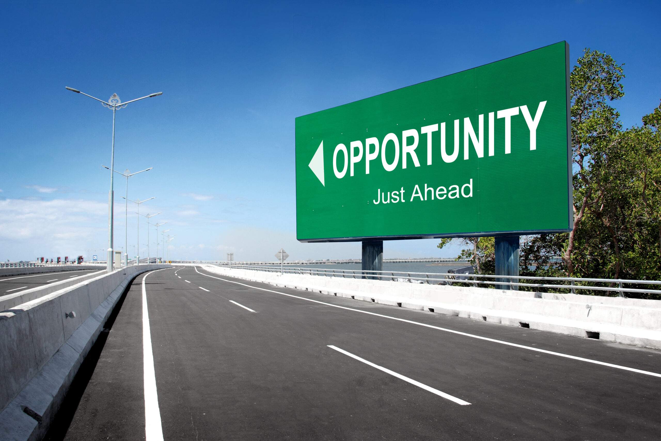 Sign pointing to opportunity
