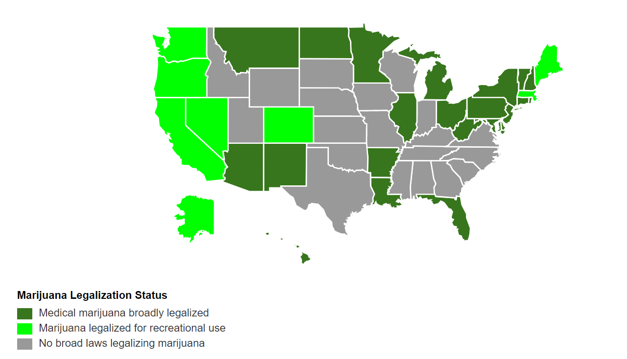 Every year more states are opening up to the use of cannabis. And last week, the push for medical marijuana's legalization hit another huge milestone.